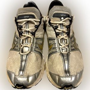 VTG RARE NIKE ZOOMAIR #314441-101 SZ13 ATHLETIC SPORT WALK RUN TRAIN SILVER GOLD